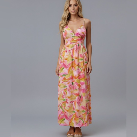 Boho Colourful Print Side Slit Dress - Picture 3 of 9